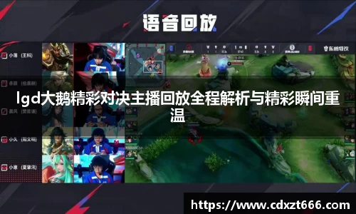 lgd大鹅精彩对决主播回放全程解析与精彩瞬间重温
